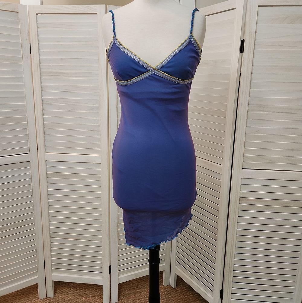 Lipsy Blue Dress With Detail Size M